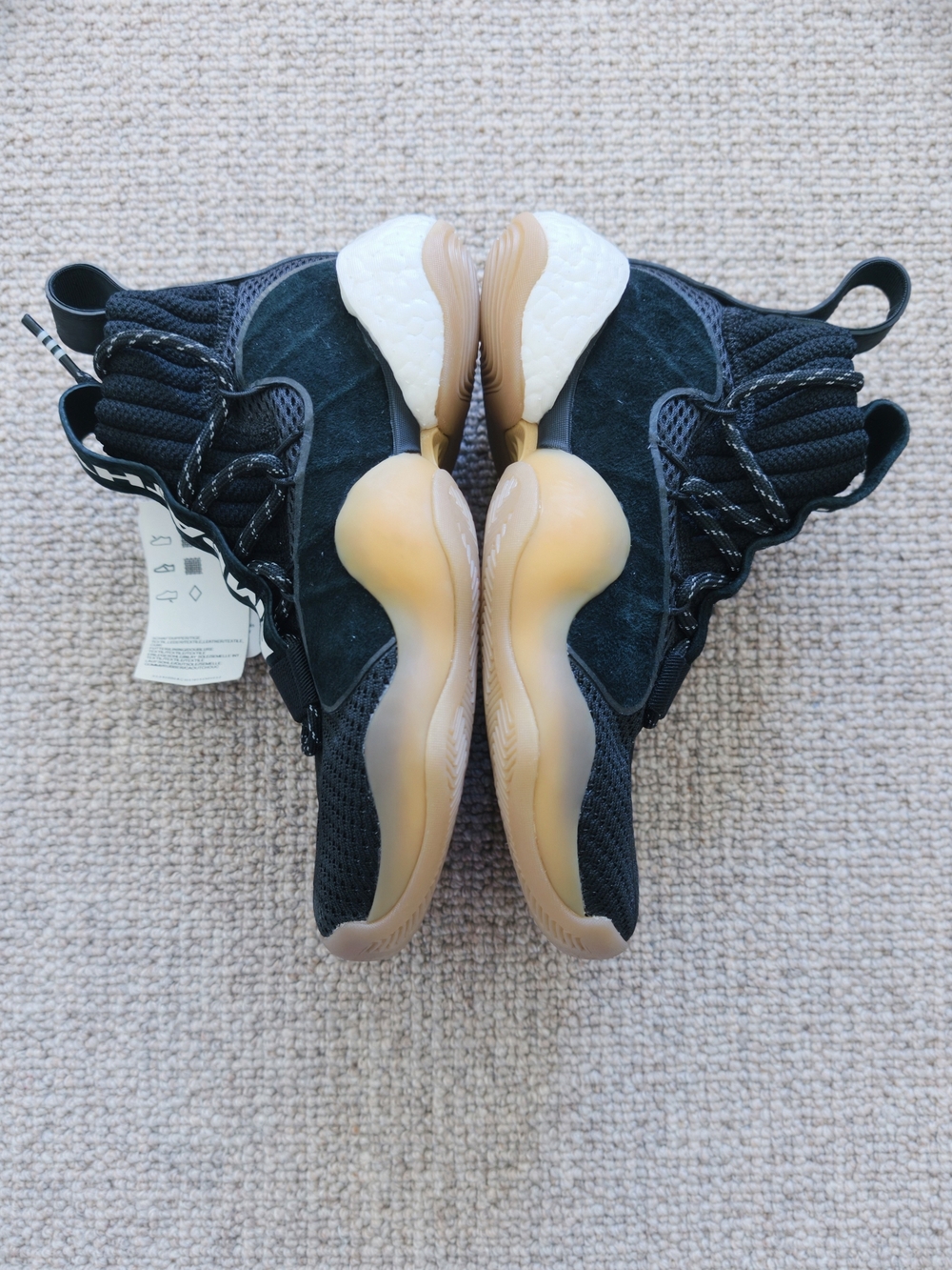 Pharrell Williams X Adidas Crazy BYW PRD Core Black Basketball Shoes EG7733 US4